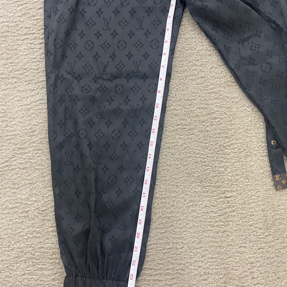 Satin Harem Trouser Running Pants, Black Jogger Track Pants, Size Large - Picture 16 of 16